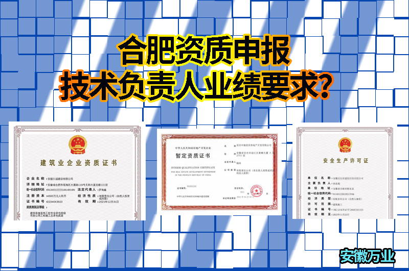 合肥資質(zhì)申報(bào)技術(shù)負(fù)責(zé)人業(yè)績要求？